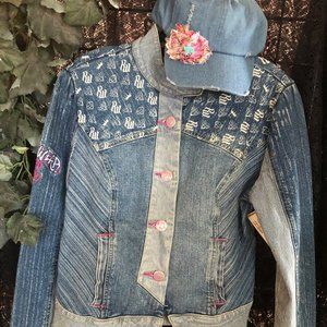 ROCKAWEAR - several denim patterns with pink signature size small with matching